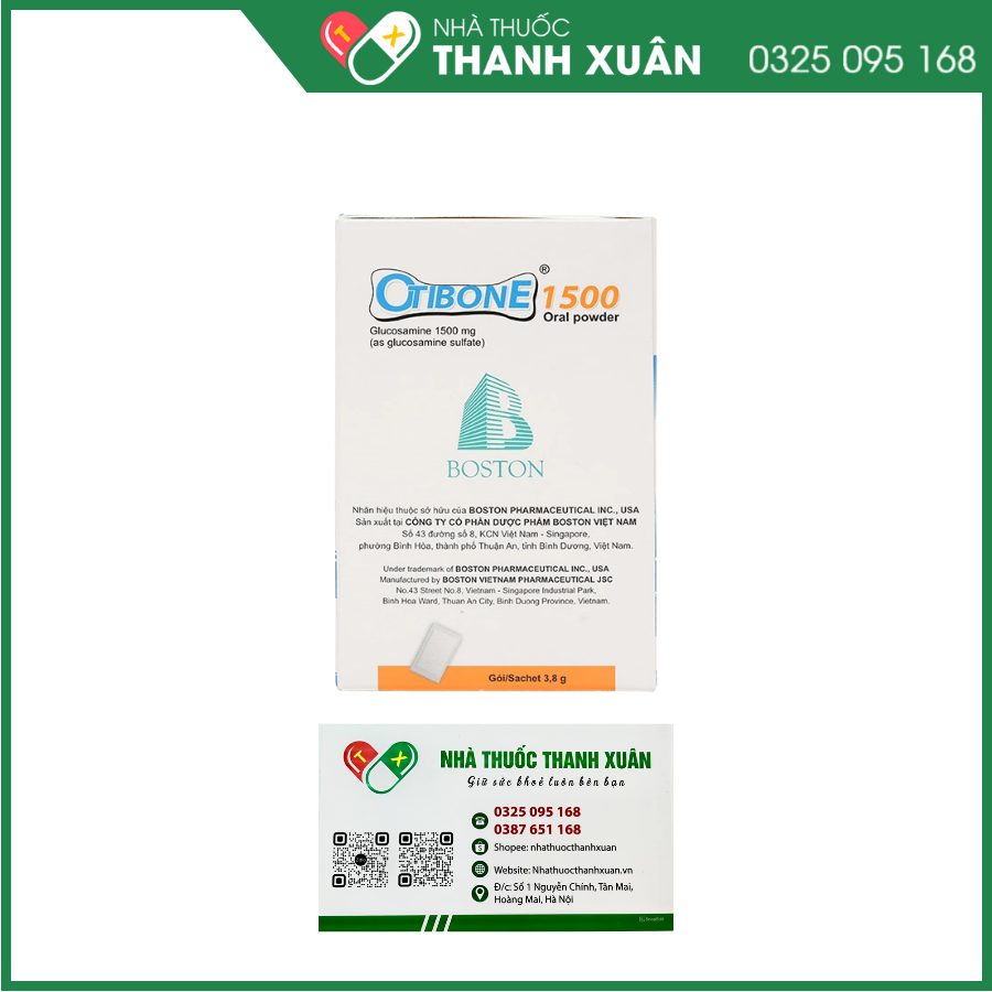 Otibone 1500 giảm triệu chứng của thoái hóa khớp gối nhẹ và trung bình